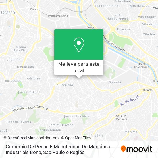 Comercio De Pecas E Manutencao De Maquinas Industriais Bona mapa