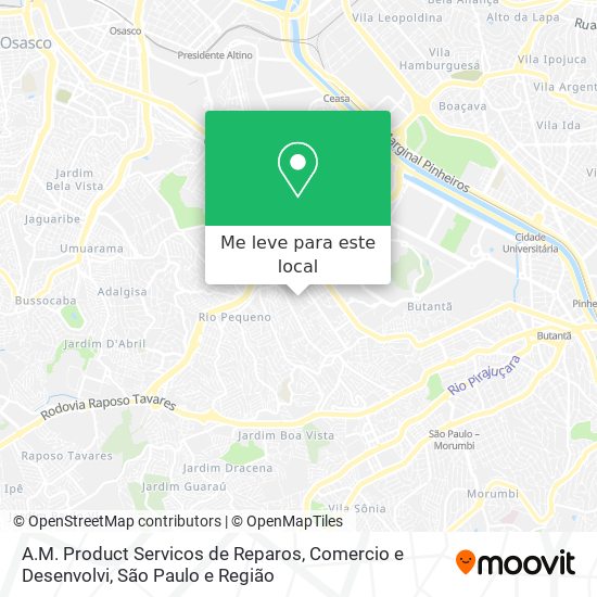 A.M. Product Servicos de Reparos, Comercio e Desenvolvi mapa