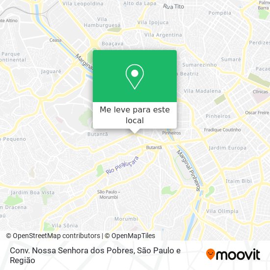 Conv. Nossa Senhora dos Pobres mapa