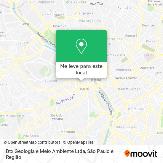 Btx Geologia e Meio Ambiente Ltda mapa