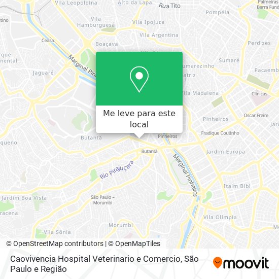 Caovivencia Hospital Veterinario e Comercio mapa