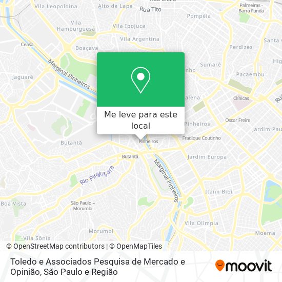 Toledo e Associados Pesquisa de Mercado e Opinião mapa