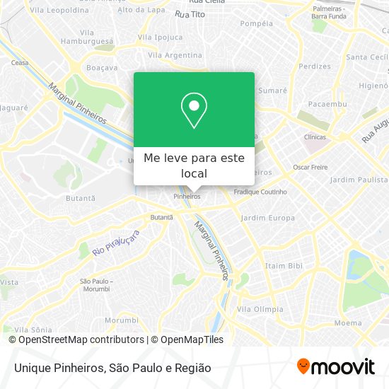 Unique Pinheiros mapa