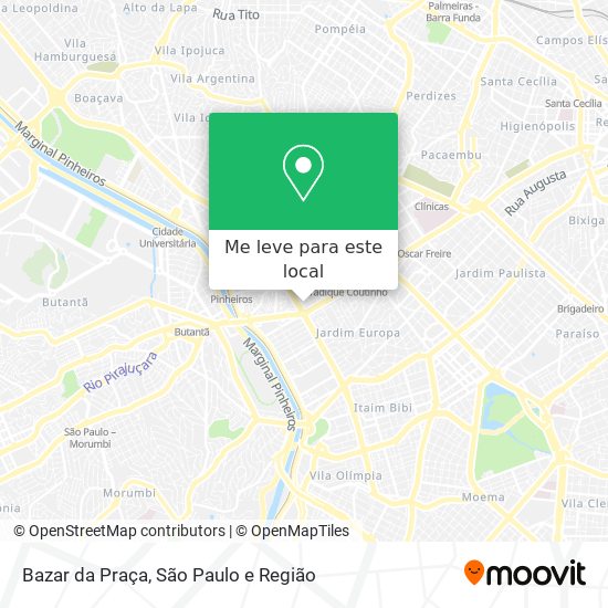 Bazar da Praça mapa