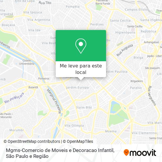 Mgms-Comercio de Moveis e Decoracao Infantil mapa