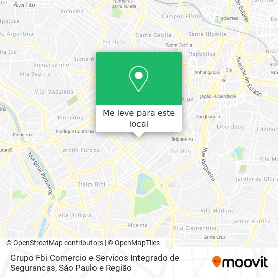 Grupo Fbi Comercio e Servicos Integrado de Segurancas mapa