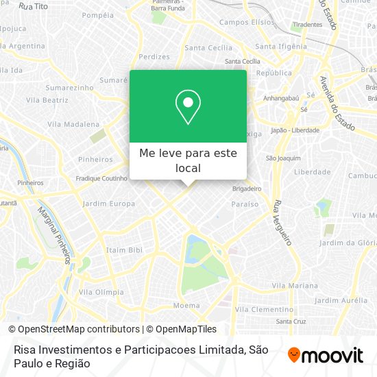 Risa Investimentos e Participacoes Limitada mapa