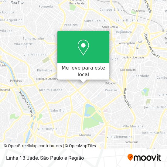 Linha 13 Jade mapa