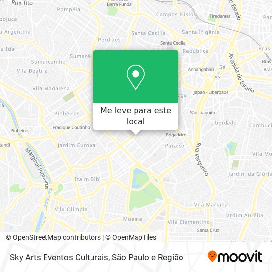 Sky Arts Eventos Culturais mapa