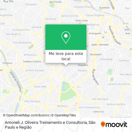 Antoneli J. Oliveira Treinamento e Consultoria mapa