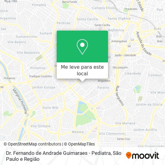 Dr. Fernando de Andrade Guimaraes - Pediatra mapa