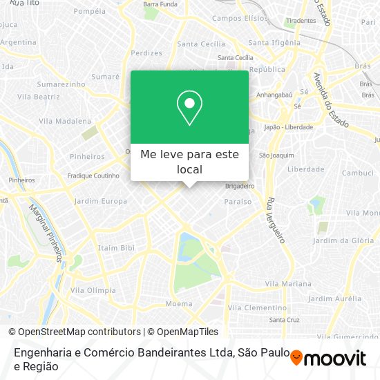 Engenharia e Comércio Bandeirantes Ltda mapa