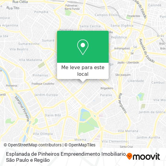 Esplanada de Pinheiros Empreendimento Imobiliario mapa