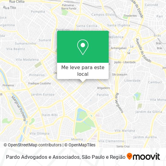 Pardo Advogados e Associados mapa