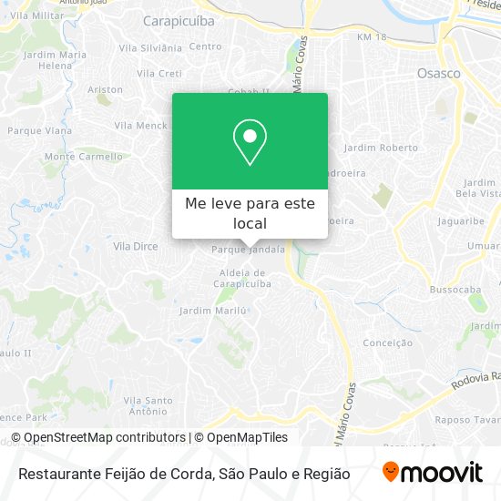 Restaurante Feijão de Corda mapa