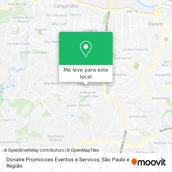 Donaire Promocoes Eventos e Servicos mapa