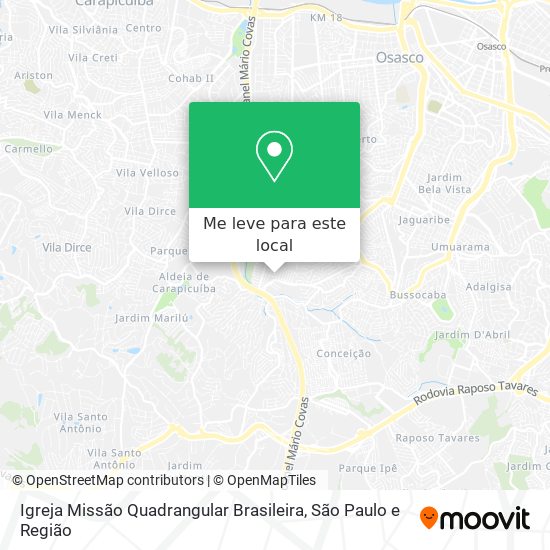 Igreja Missão Quadrangular Brasileira mapa