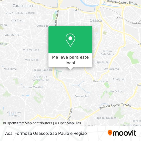 Acai Formosa Osasco mapa