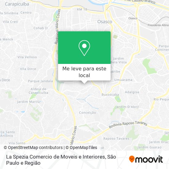 La Spezia Comercio de Moveis e Interiores mapa