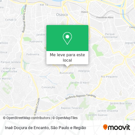 Inaê Doçura de Encanto mapa