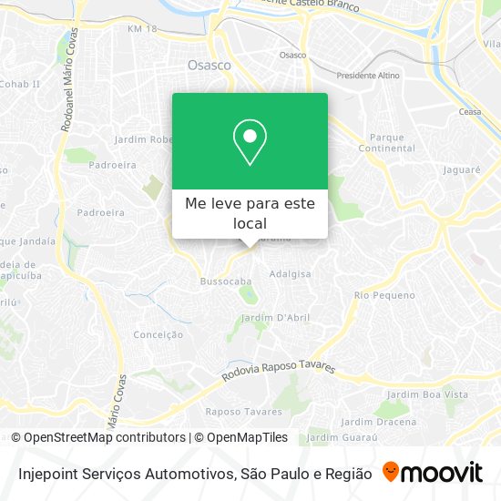 Injepoint Serviços Automotivos mapa