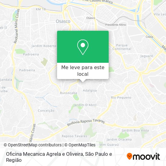 Oficina Mecanica Agrela e Oliveira mapa