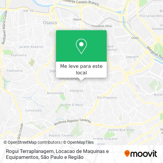 Rogui Terraplanagem, Locacao de Maquinas e Equipamentos mapa