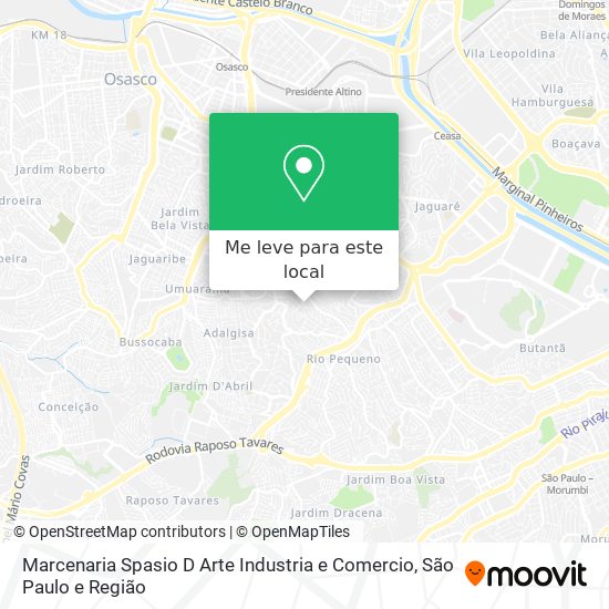 Marcenaria Spasio D Arte Industria e Comercio mapa