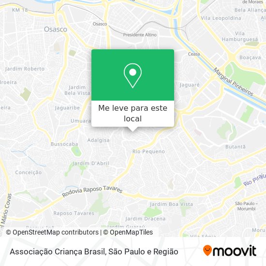 Associação Criança Brasil mapa