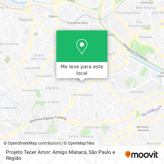 Projeto Tecer Amor: Amigo Manacá mapa