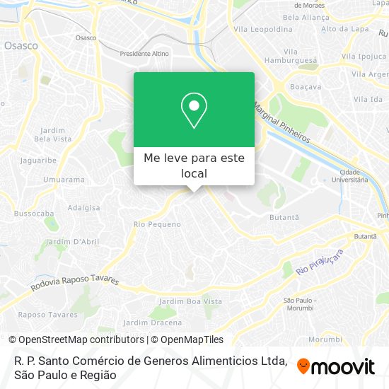 R. P. Santo Comércio de Generos Alimenticios Ltda mapa