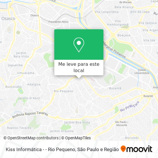 Kiss Informática - - Rio Pequeno mapa