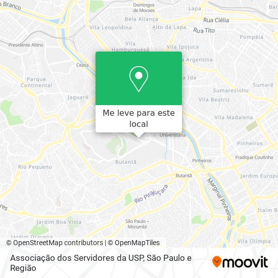 Associação dos Servidores da USP mapa