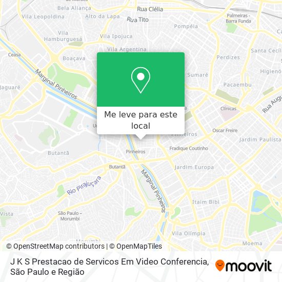 J K S Prestacao de Servicos Em Video Conferencia mapa