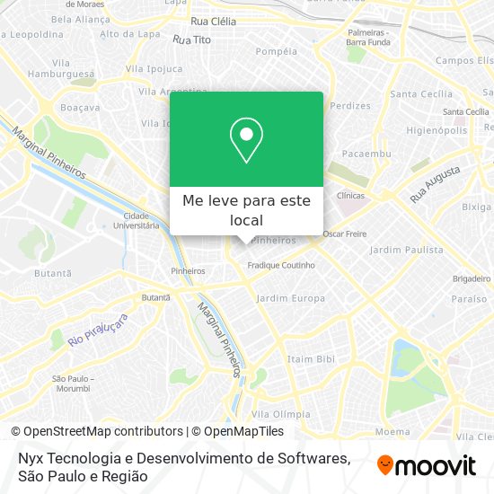 Nyx Tecnologia e Desenvolvimento de Softwares mapa