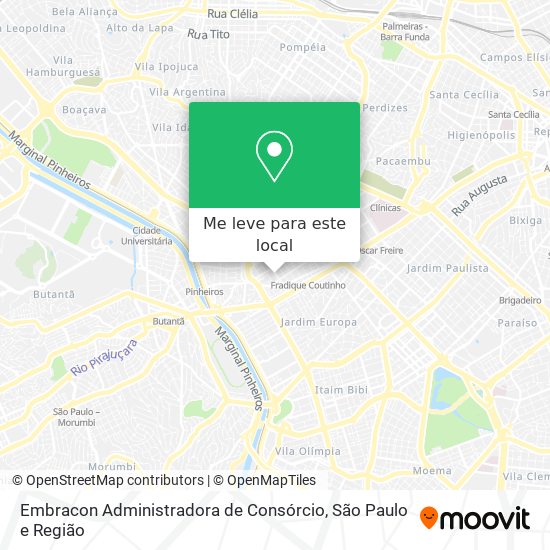Embracon Administradora de Consórcio mapa