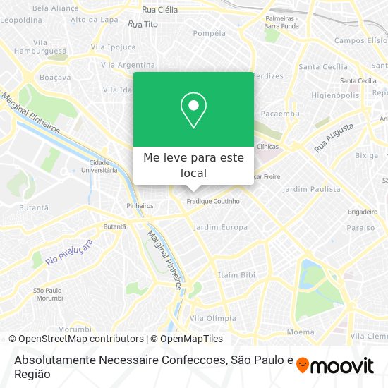 Absolutamente Necessaire Confeccoes mapa