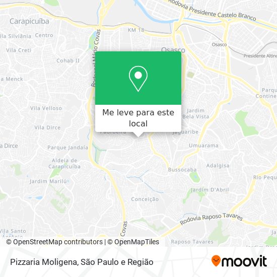 Pizzaria Moligena mapa