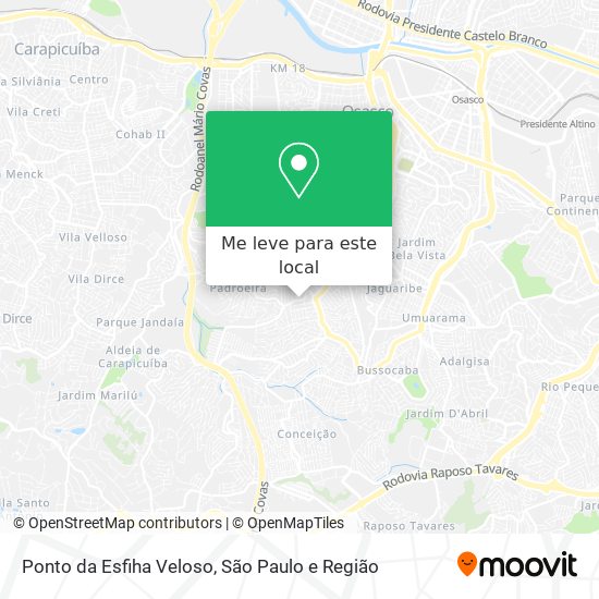 Ponto da Esfiha Veloso mapa