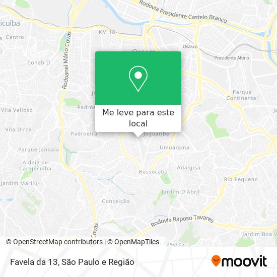 Favela da 13 mapa