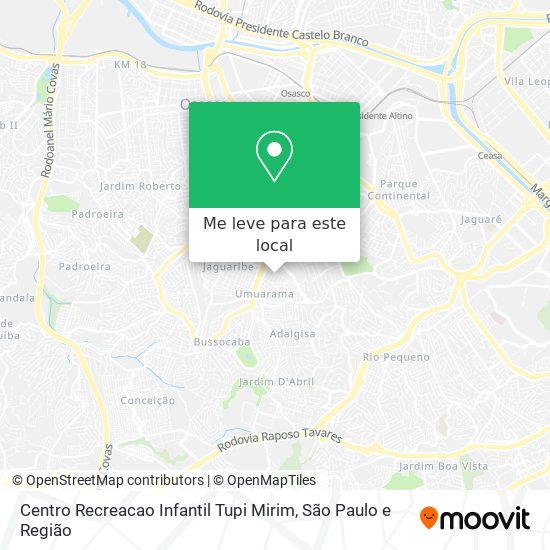 Centro Recreacao Infantil Tupi Mirim mapa