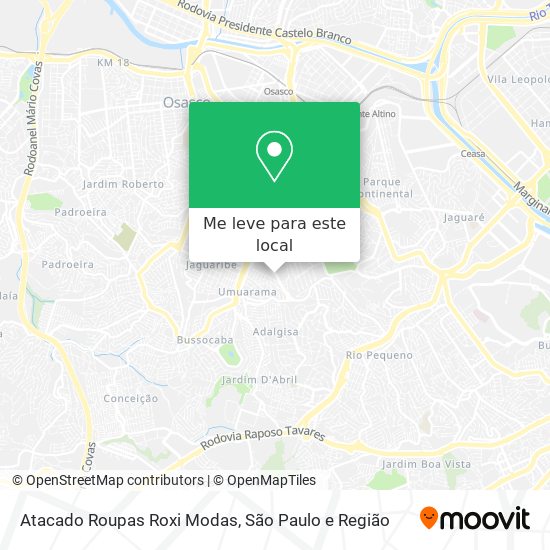 Atacado Roupas Roxi Modas mapa