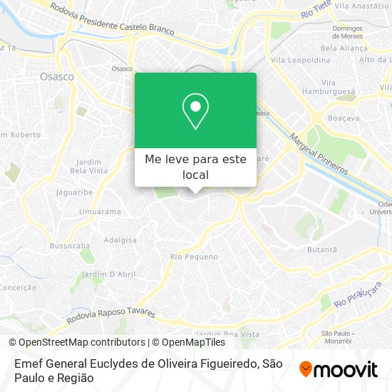 Emef General Euclydes de Oliveira Figueiredo mapa