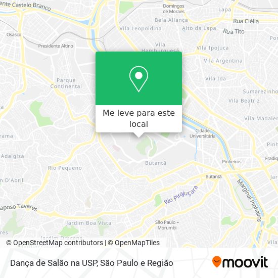 Dança de Salão na USP mapa