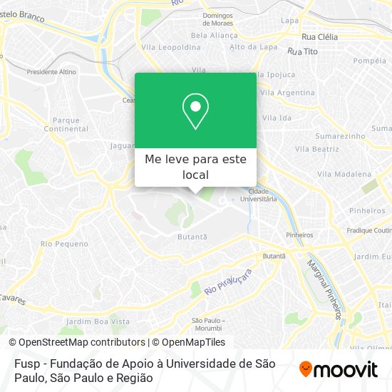 Fusp - Fundação de Apoio à Universidade de São Paulo mapa