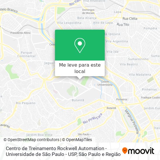 Centro de Treinamento Rockwell Automation - Universidade de São Paulo - USP mapa