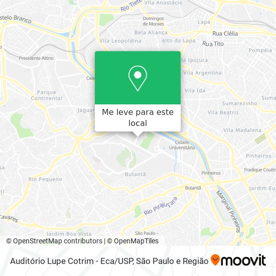 Auditório Lupe Cotrim - Eca / USP mapa