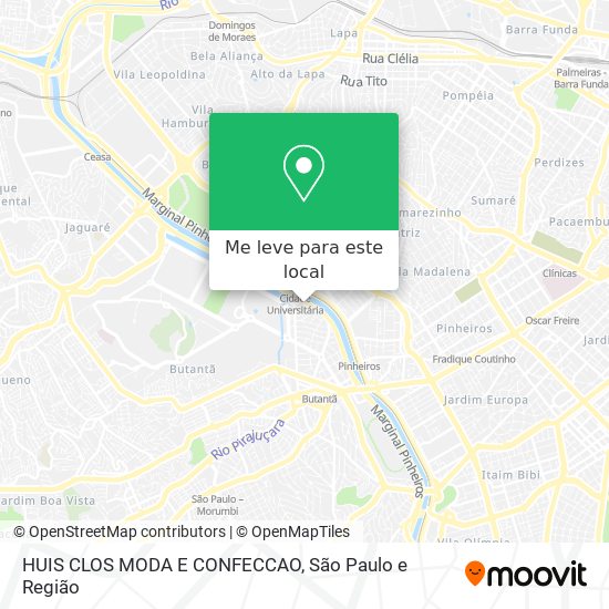 HUIS CLOS MODA E CONFECCAO mapa