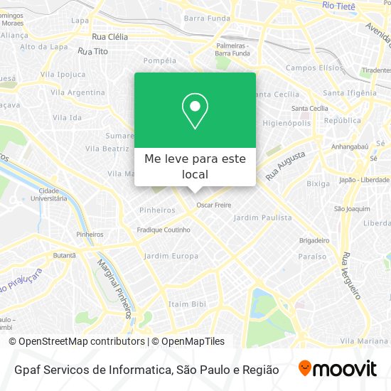 Gpaf Servicos de Informatica mapa