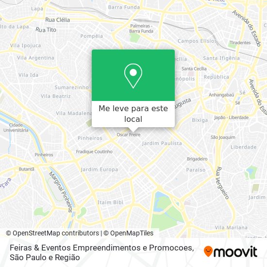 Feiras & Eventos Empreendimentos e Promocoes mapa